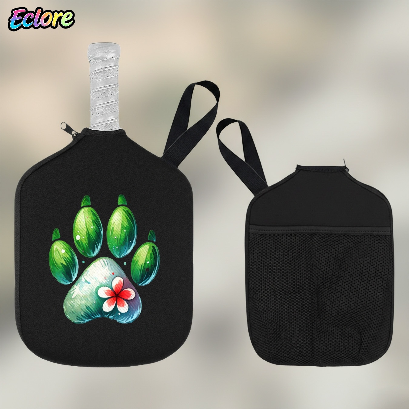 Table Tennis Usa - Penutup Raket Pickleball Motif Cakar Warna