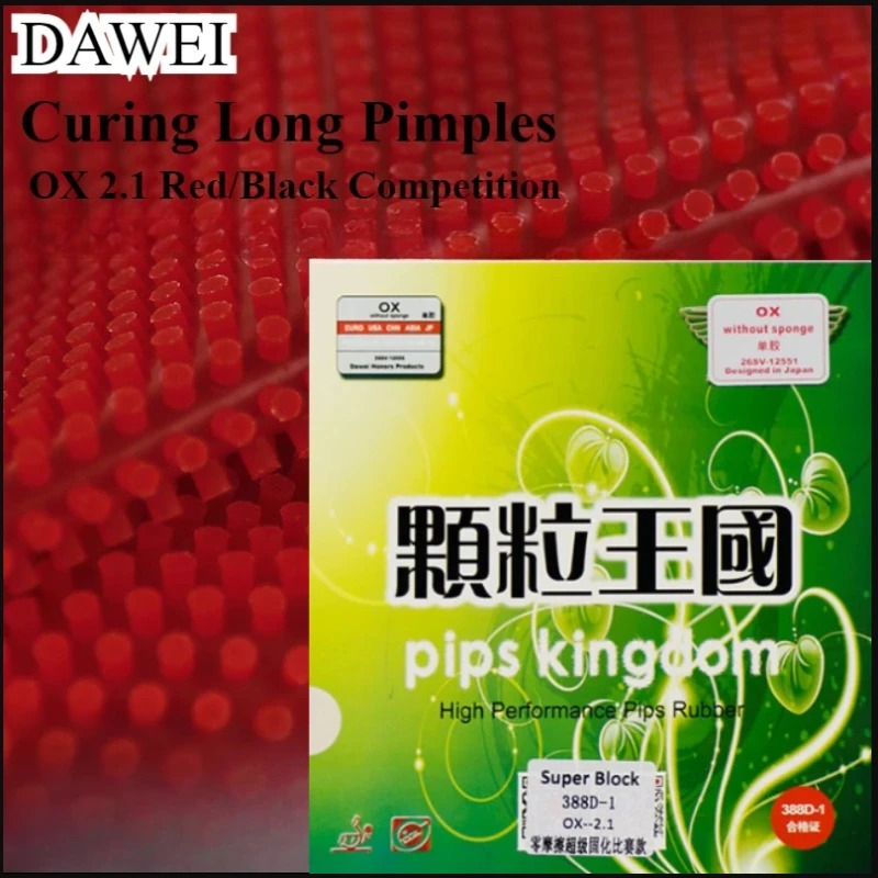 DAWEI 388d-1 Menyembuhkan Jera - Table Tennis Forehand Rubber ulasan dan harga