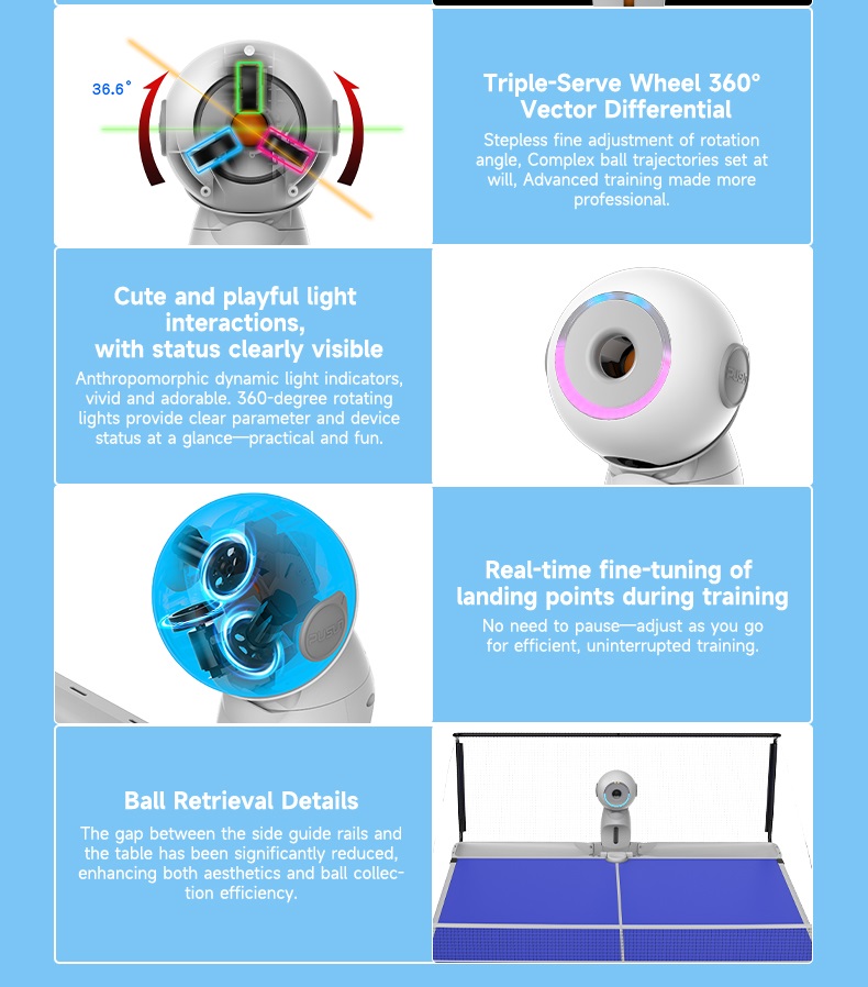 Robot Tenis Meja Elektrik Cerd - Table Tennis Usa ulasan dan harga